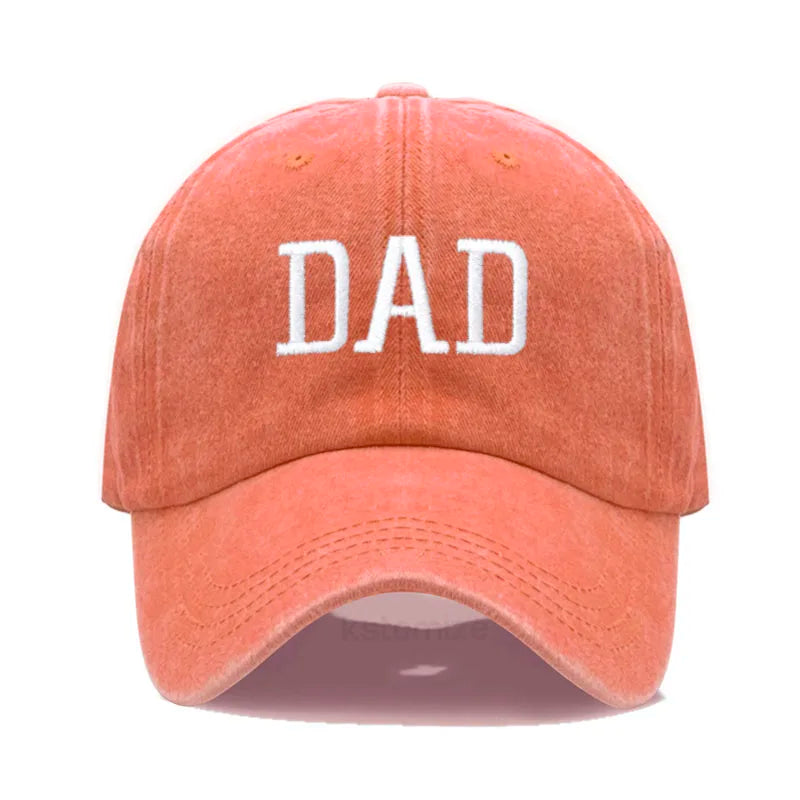 DAD MOM Embroidery Pure Cotton Men's Baseball Cap For Man  Womne's Fashion Sport Golf Caps Sun Hat Dropshipping