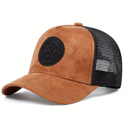 Unisex Mesh Snapback Cap – “ENJOY LIFE” Letter Patch Breathable Summer Trucker Hat