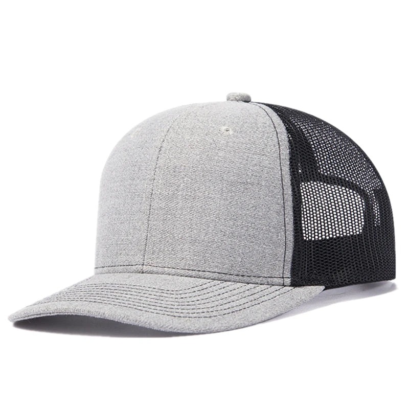 Hot Sale Unisex Cap Slight Curved Brim Style Trucker Hat  Men & Women Casual Outdoor Breathable Summer Cap