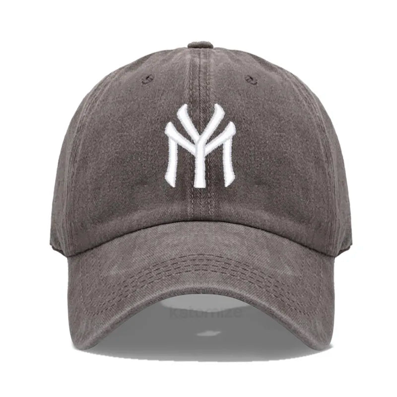 Letter MY Embroidery Baseball Cap Women Men Adjustable Soft Washed Cotton Sports Dad Hat  Spring Summer Protection Sun Hats