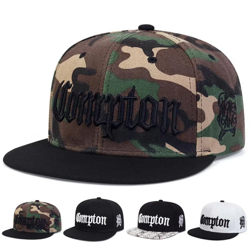 Unisex Compton Embroidery Baseball Hats Spring Autumn Outdoor Adjustable Casual Hip-hop Trucker Caps Sunscreen Hat