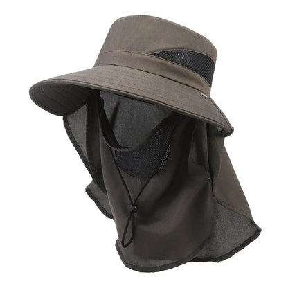 Men’s Wide Brim Bucket Hat Breathable Outdoor Fishing Sun Protection Hat