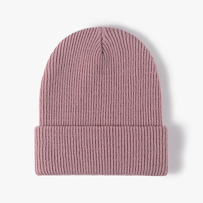 New Women Men Autumn Winter Warm Beanie Hat Solid Color Lady Male Stretch Knitted Crochet Beanies Hat Cap For Women Men