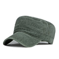 Unisex Short Brim Military Cap – Retro Washed Cotton Sunshade Army Fishing Hat