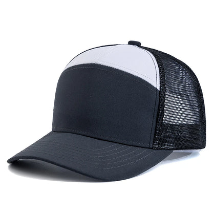 Hot Sale Seven-Panel Style Trucker Hat Adjustable Baseball Cap Splicing Colors Blank Hat