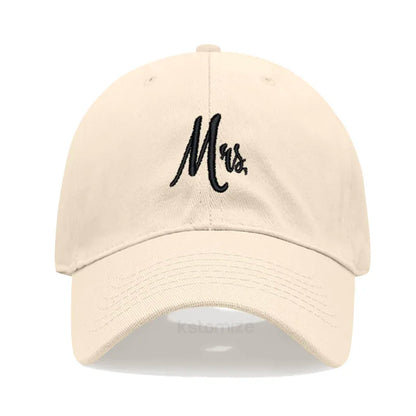 Matching Mr. & Mrs. Baseball Cap Men's Women's Cotton Embroidery Sport Golf Caps Bridal Gift Newlywed Honeymoon Wedding Gift
