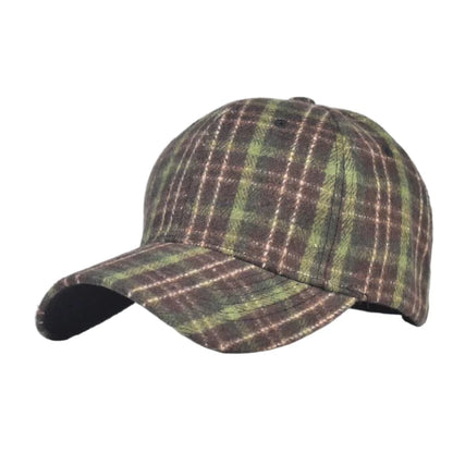 Fall Winter Hat Men's Spring Summer Outdoor Sunscreen Visor Classic Checkered Baseball Cap Hard Top Women's Cap Warm Peaked Cap