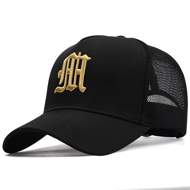 New Hat Men's Summer Thin High Top Baseball Cap Tide Big Head Fence Mesh Breathable Cap Sunscreen Sun Hat