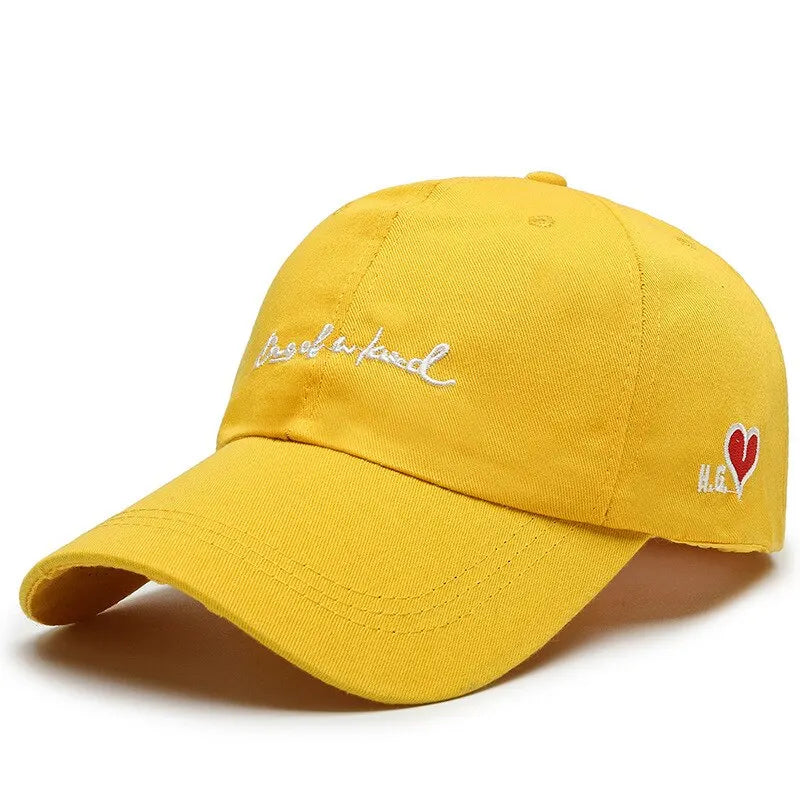 Love Embroidery Polyester Cotton Baseball Hat Women'S Spring, Summer And Autumn Student Casual Korean Version Caps Men'S Outdoor