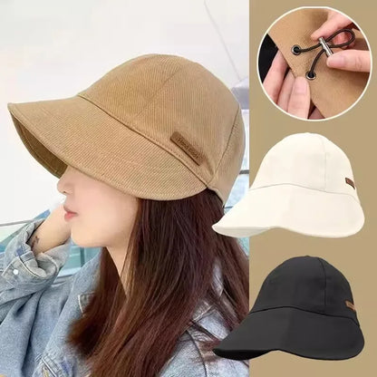Women's Foldable Wide Brim Bucket Hat UV Protection Adjustable Summer Beach Sun Hat