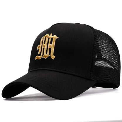 Men’s High Top Mesh Baseball Cap Breathable Summer Big Head Sun Protection Hat