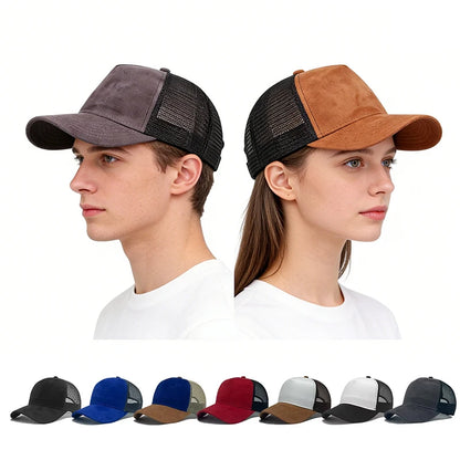 Unisex Mesh Baseball Cap Summer Outdoor Sports Adjustable Trucker Caps Fashion Curved Dad Cap Men Women Casual Breathable Sunhat