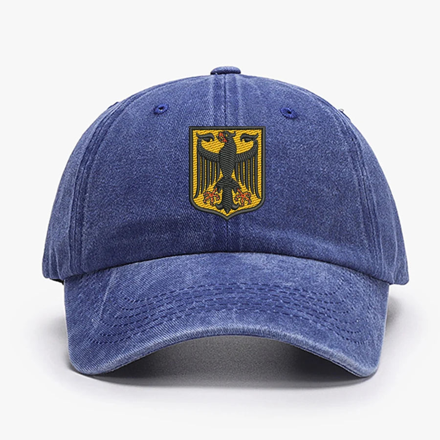 Deutschland Germany Coat Of Arms Shield Embroidery Vintage Men Baseball Caps Women soft cotton Washed soft Dad cap hats