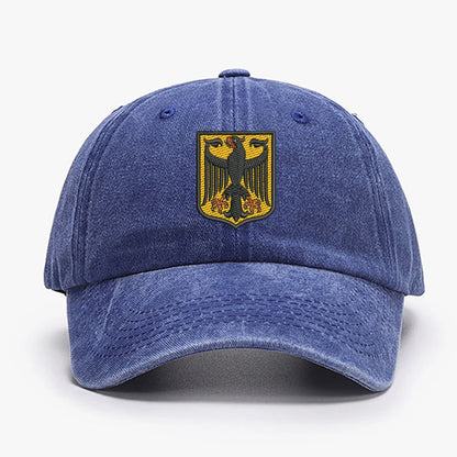 Deutschland Germany Coat Of Arms Shield Embroidery Vintage Men Baseball Caps Women soft cotton Washed soft Dad cap hats