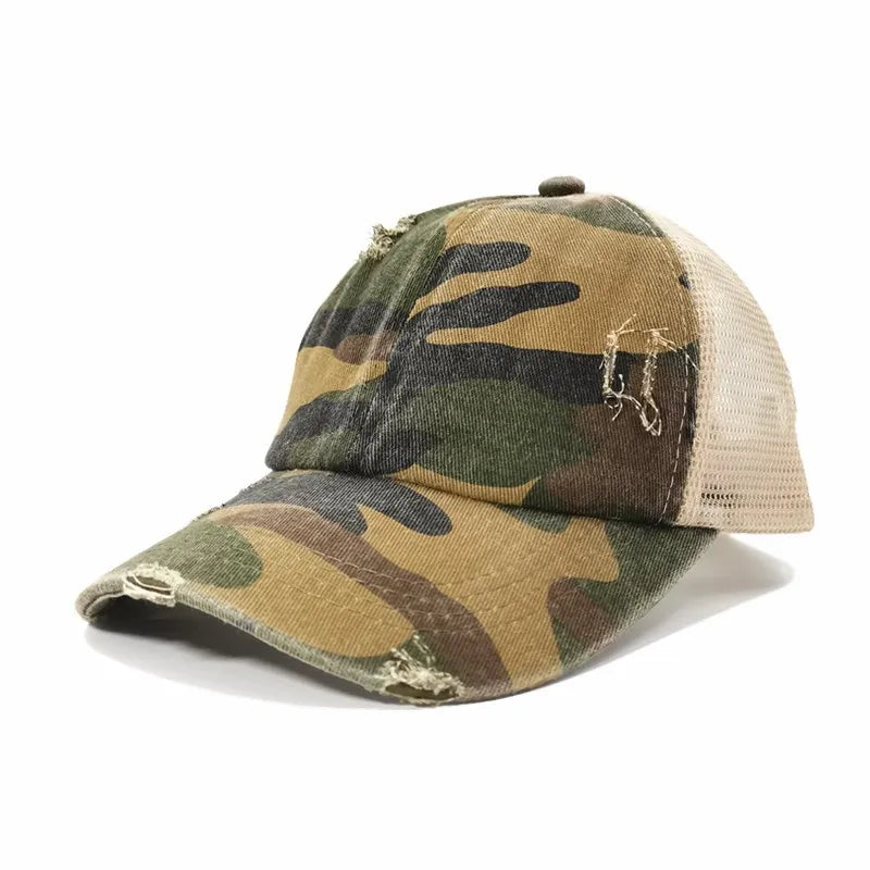 Spring Summer Soft Baseball Cap For Women Vintage Washed Cotton Ponytail Caps Men Blank Denim Sport Trucker Sun Hats Gorras
