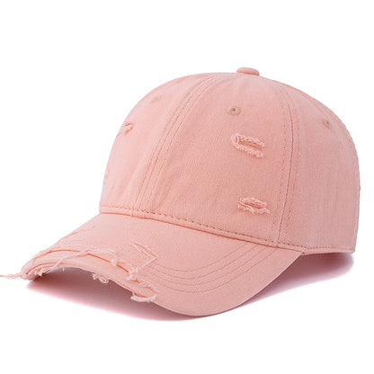 Hot Sale Washed Cotton Retro Distressed style Cap High Quality Baseball Cap Women Dopamine Cap Outdoor Hats