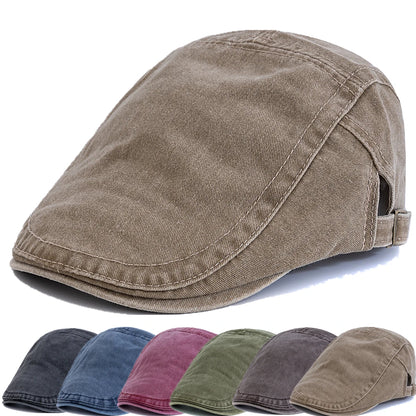 New Style Unisex Summer Outdoor Flat Hat Sports Cotton Beret Caps Solid Color Casual Peaked  Caps Stylish Casual Sun Hats