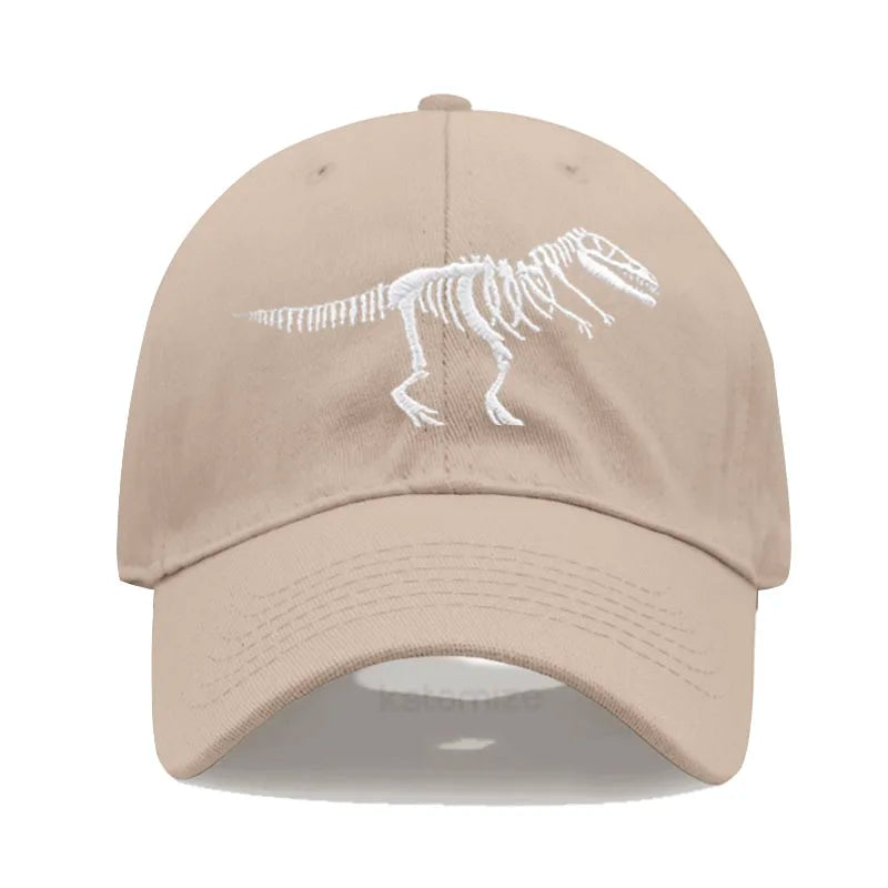 Cotton Baseball Cap for Men Women Unisex Embroidery Dinosaur Tyrannosaurus Rex Dad Hat Protection Outdoor Sports Golf Caps