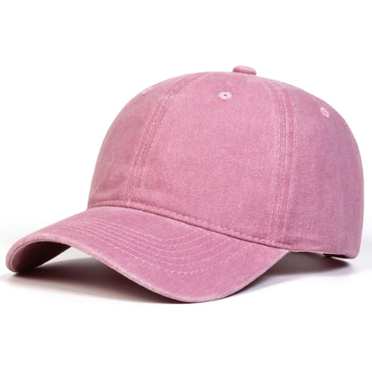Unisex Light Washed Solid Color Baseball Caps Spring and Autumn Outdoor Adjustable Casual Hats Hip Hop Hat Sunscreen Hat