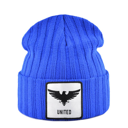Knitted Skullies Beanie With Animals Patch Men Women Outdoor Casual Sport Hats Autumn Winter Solid Color Hip Hop Beanies