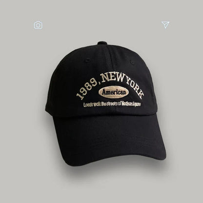 Unisex Korean Retro Baseball Cap Embroidered Letter Casual Street Style Hat