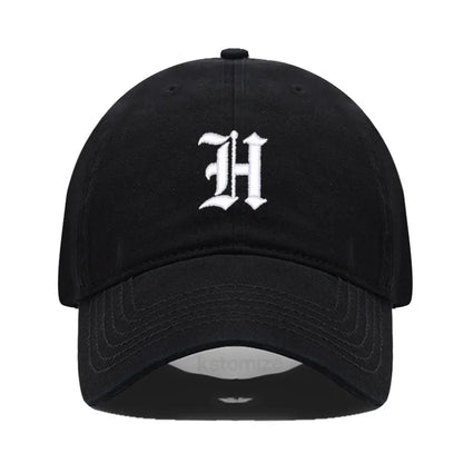 Old English Letter A-Z Embroider Baseball Cap For Men Womne High Quality Soft Cotton Fashion Team Sport Visors Snapback Caps