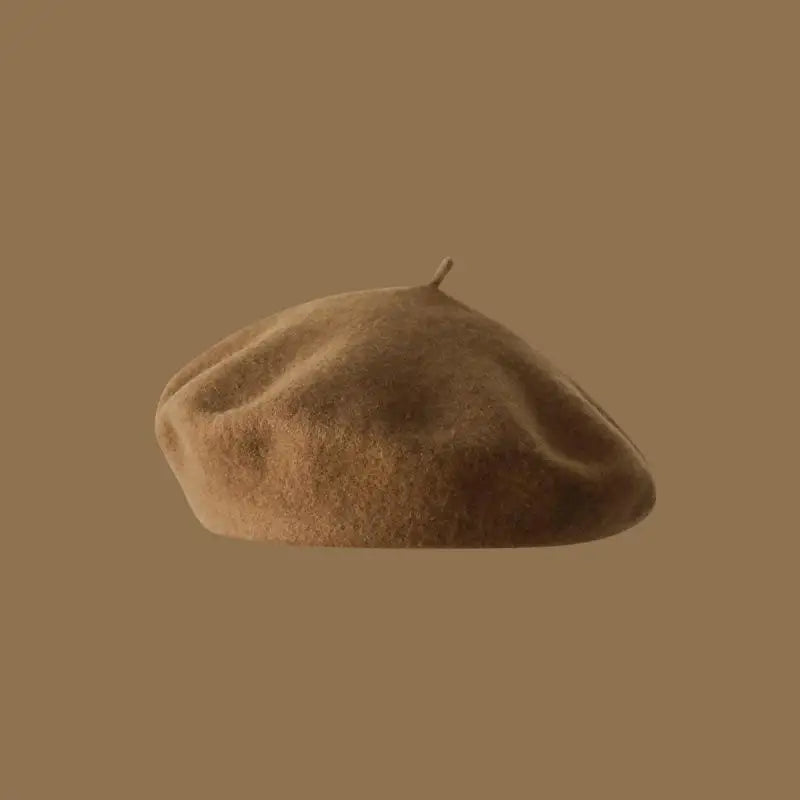 Wool Beret Hat Women French Beret Vintage Painter Cap Girl Solid Female Beret Femme Retro Casual Beanie Mushroom Hat Bonnet