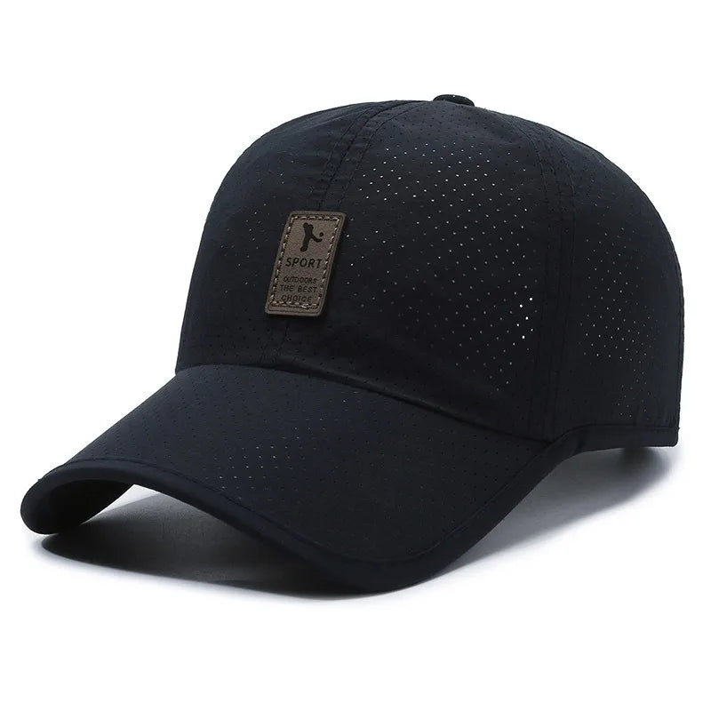 New Quick-Drying Men Mesh Baseball Caps Spring Summer Male Breathable Snapback Hats Black Sport Dad Fishing Hats Cap For Men