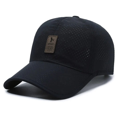New Quick-Drying Men Mesh Baseball Caps Spring Summer Male Breathable Snapback Hats Black Sport Dad Fishing Hats Cap For Men