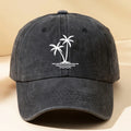 Vintage Palm Tree Print Design Baseball Cap Men Women Unisex Washed Cotton Truck Driver's Father's Sun Hat
