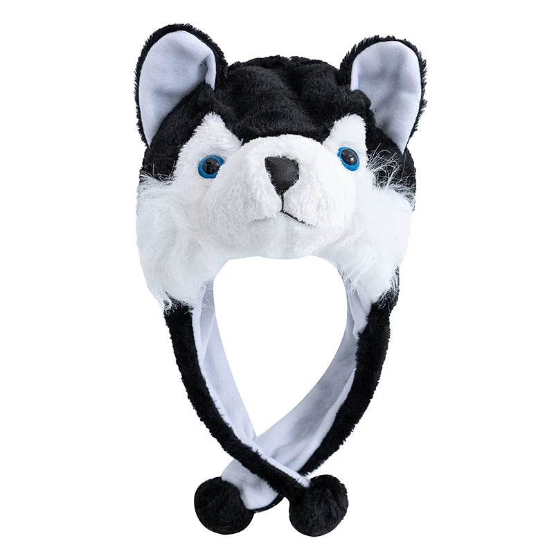 New Style Unisex Funny 3D Animal Style Decorative Hat Mischievous Couple Cap For Man Women Plush Winter Lovely Family Hat