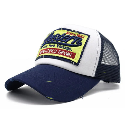 Unisex Trucker Hat Men Letter Embroidery Baseball Cap Outdoor Sport Cap