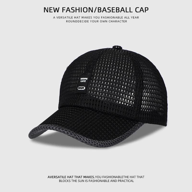 Men’s Mesh Baseball Cap – Breathable Summer Trucker Snapback Outdoor Hat