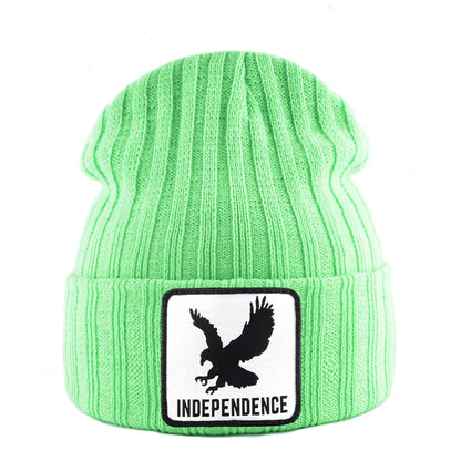 Knitted Skullies Beanie With Animals Patch Men Women Outdoor Casual Sport Hats Autumn Winter Solid Color Hip Hop Beanies