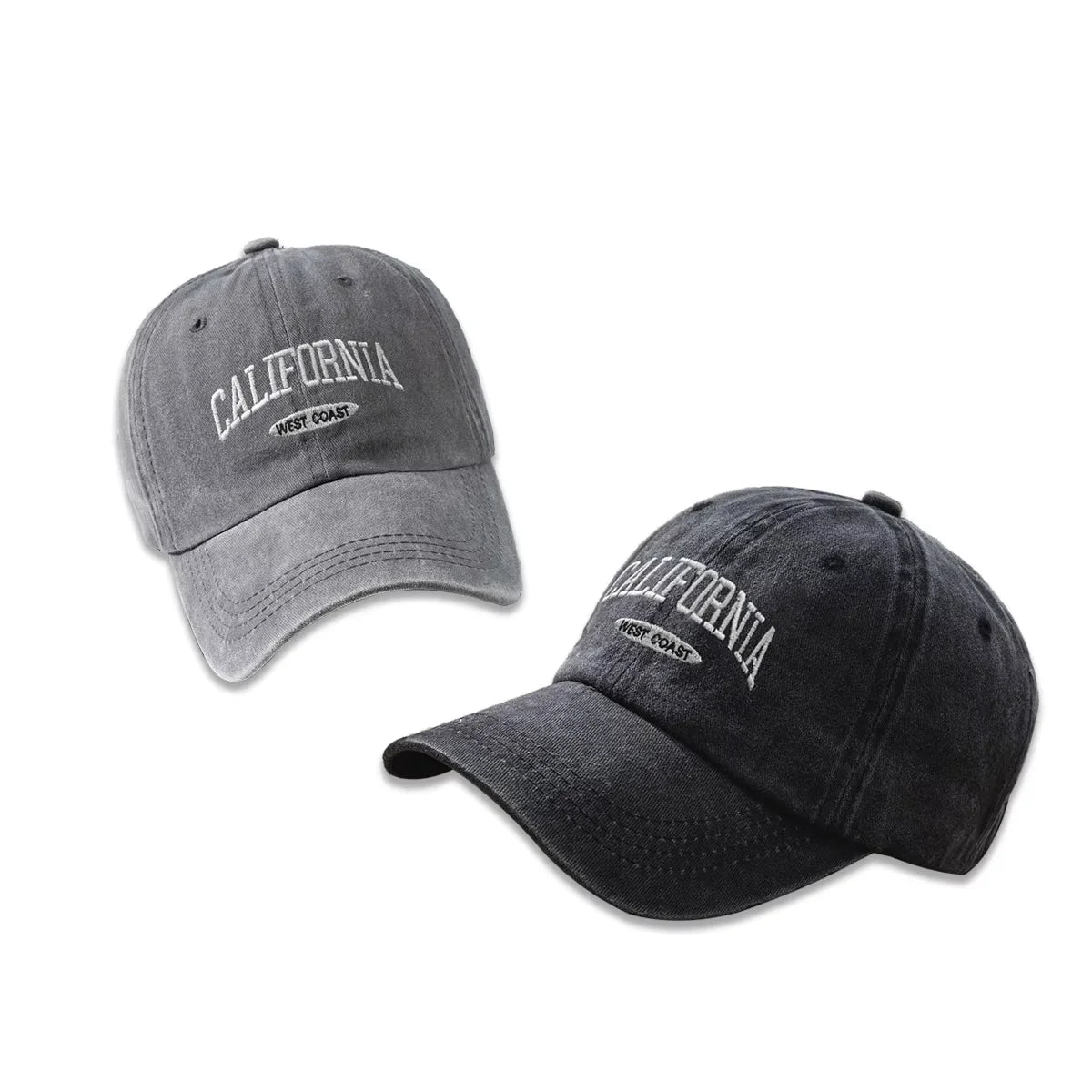 Unisex Retro Vintage Denim Baseball Cap Embroidered Letter Soft Cotton Casual Hat