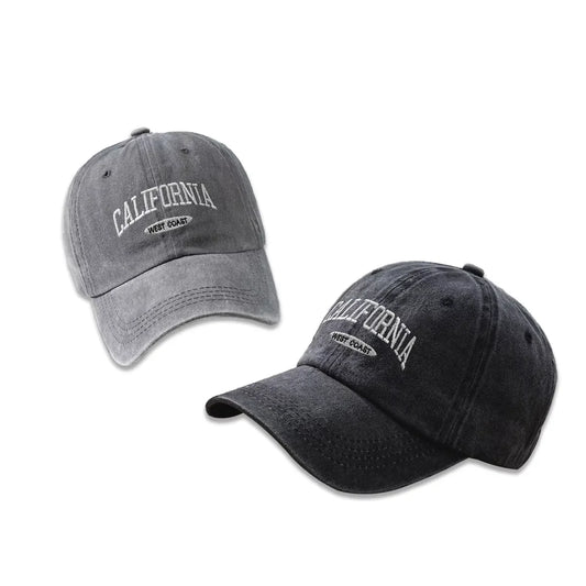 Unisex Retro Vintage Denim Baseball Cap Embroidered Letter Soft Cotton Casual Hat