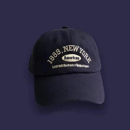 Unisex Korean Retro Embroidered Baseball Cap Casual Street Style Sun Hat