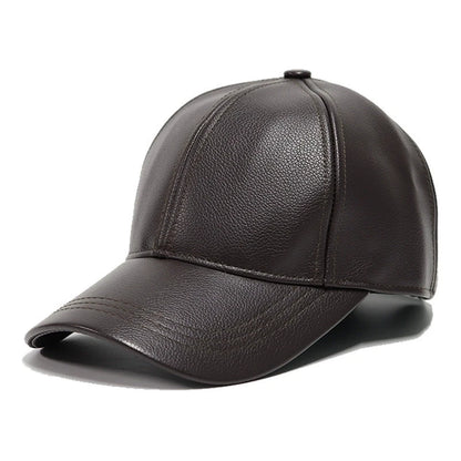 PU Leather Gift Fedoras  for Middle-aged and Elderly Autumn and Winter Outdoor Leisure Gentlemen Jazz Hat for Men Panama Hat