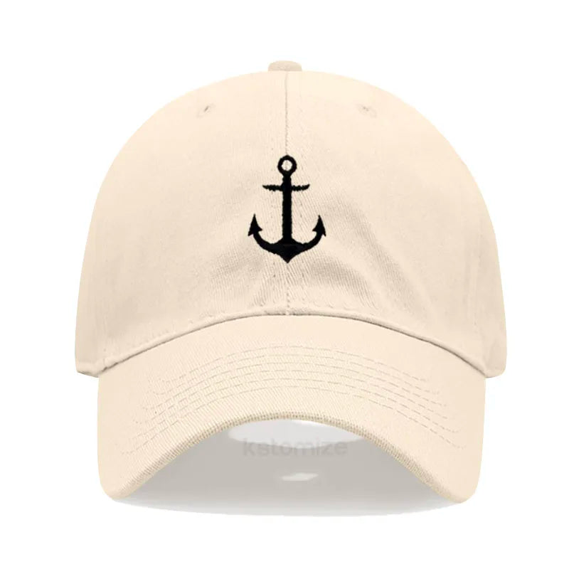 Anchor Embroidered Baseball Cap for Women Men Fashion Adjustable Soft Washed Cotton Dad Hat Unisex Classic Golf Caps