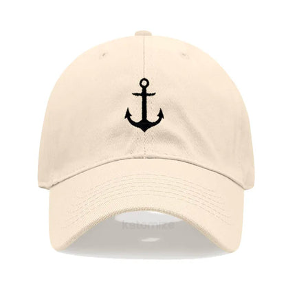 Anchor Embroidered Baseball Cap for Women Men Fashion Adjustable Soft Washed Cotton Dad Hat Unisex Classic Golf Caps