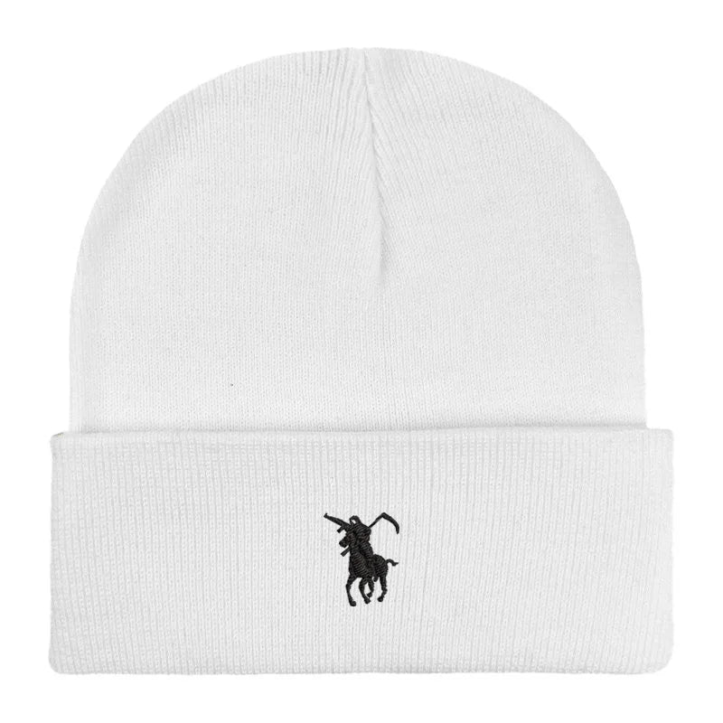Fashion Embroidery Grim Reaper Japan Beanie Knitted caps Winter thick hats Men Women Unisex Girls boy knit Cap Warmer Bonnet hat