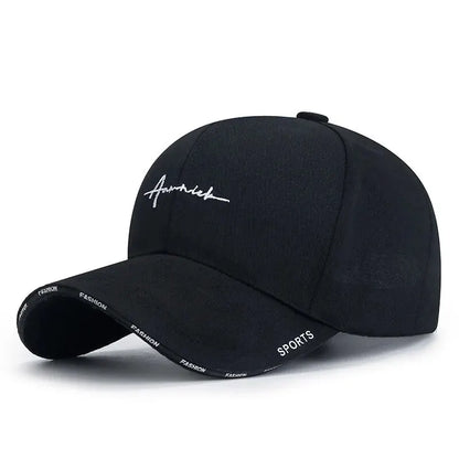 Women's Korean Style Embroidered Baseball Cap Breathable Sports Sun Hat
