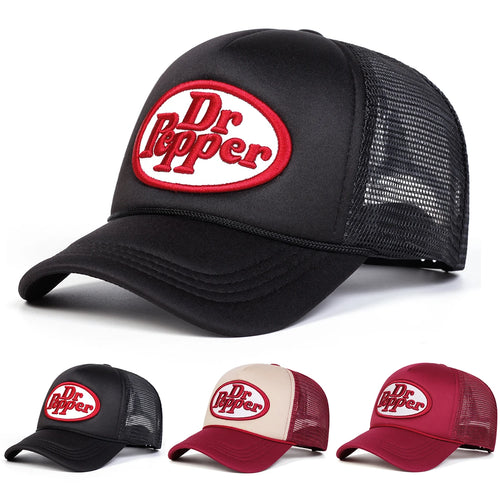 Unisex Dr Prpper Letter Embroidery Baseball Net Caps Spring and Summer Outdoor Adjustable Casual Hats Hip Hop Hat Sunscreen Hat