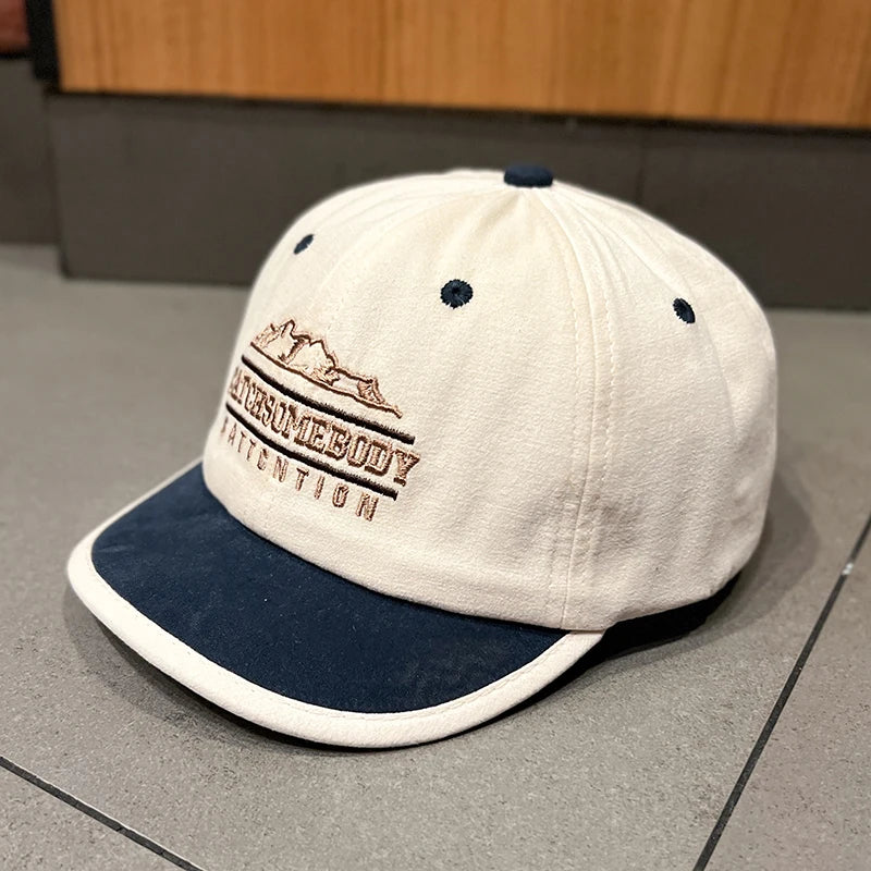 Quick-drying Unisex Retro Baseball Cap with Adjustable Short Brim, Ideal Choice for Gifts