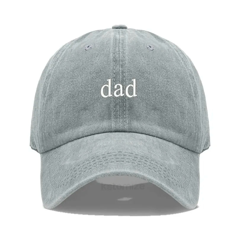 New dad mom Embroidery Soft Cotton Baseball Cap Fashion Women Men Hat Sport Visors Snapback Cap Sun Hat Breathable Outdoor Caps