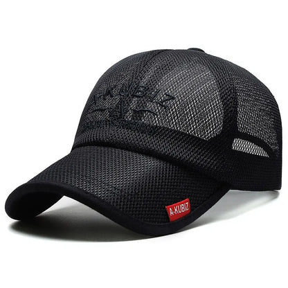 Unisex Mesh Baseball Cap Breathable Embroidered Summer Outdoor Sun Protection Hat