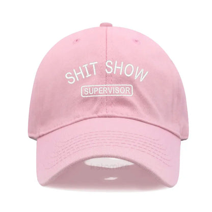Men's Baseball Cap Women's Sport Golf Caps for Man Washed Cotton SHIT SHOW SUPERVISOR Embroidery Dad Hat Sun Hats Dropshipping