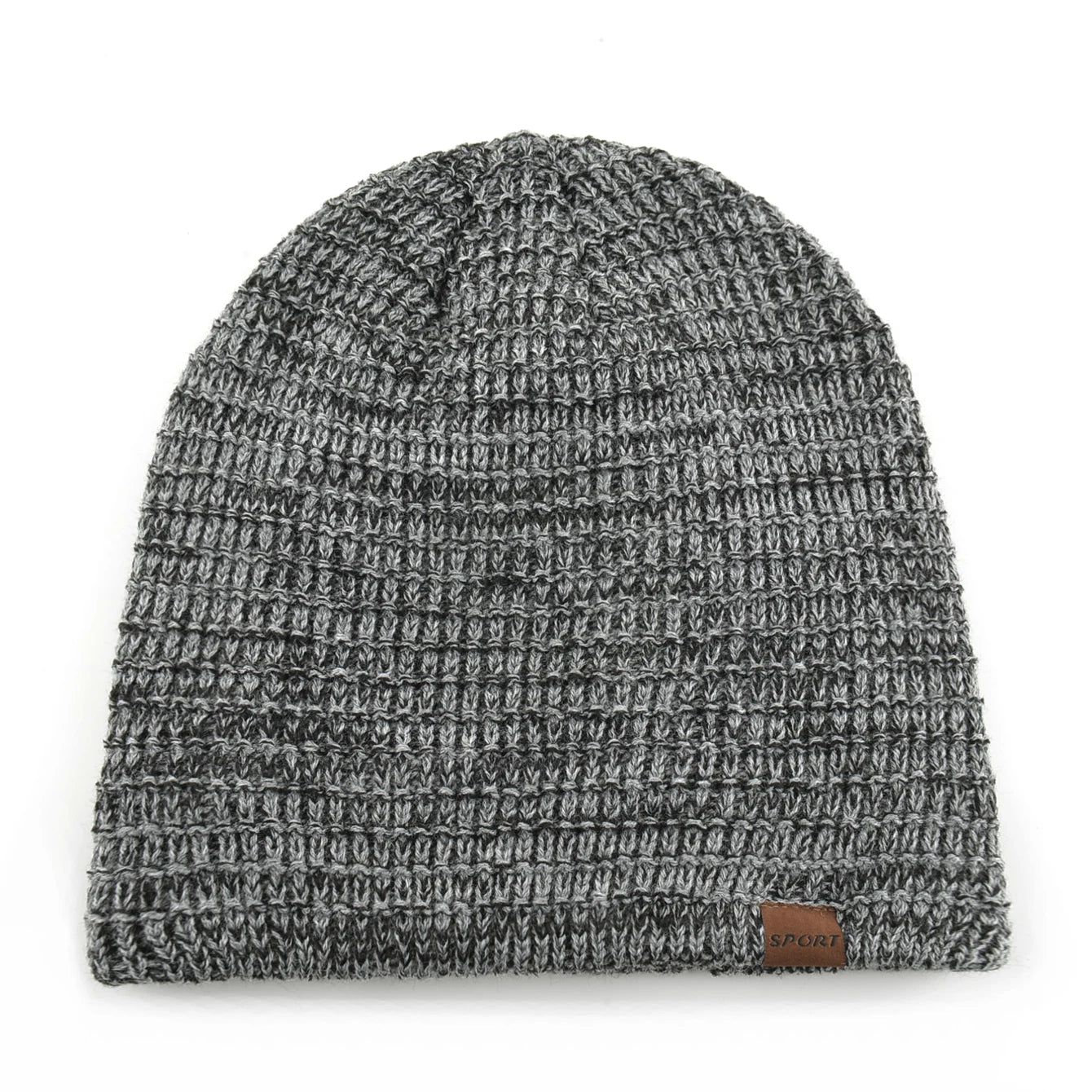 Winter Warm Skullies Beanie Men Thermal Multi-colored Knitted Minimalist Hat Thick Double-Layer Fleece Lined Skull Cap