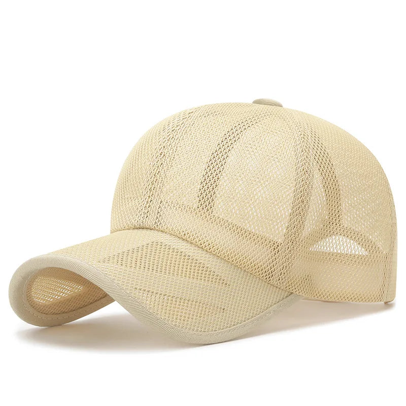 Summer Men Hat Openwork Brim Breathable Mesh Cap Outdoor Sports Sunscreen Baseball Women Sunhat