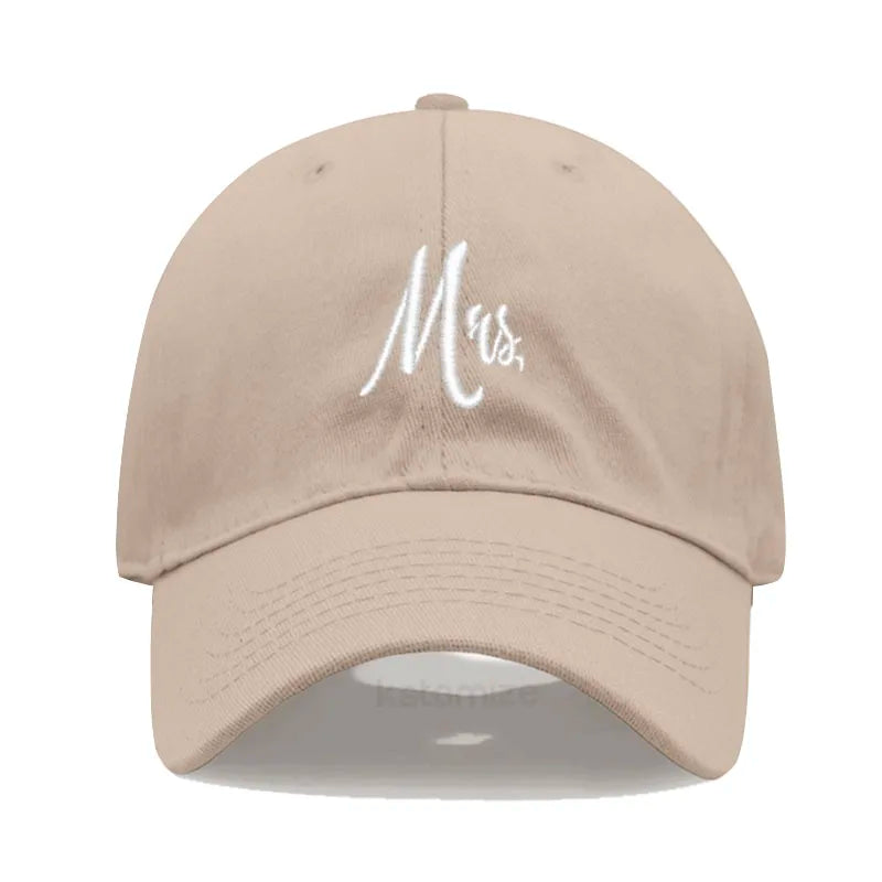 Matching Mr. & Mrs. Baseball Cap Men's Women's Cotton Embroidery Sport Golf Caps Bridal Gift Newlywed Honeymoon Wedding Gift